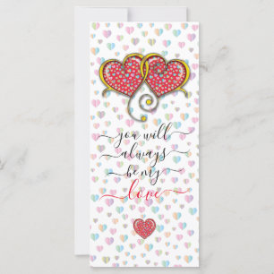 Verstrengelde harten aangepaste elegante Valentijn Kaart
