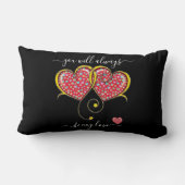 Verstrengelde harten aangepaste elegante Valentijn Kussen (Achterkant)