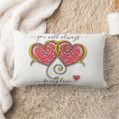 Verstrengelde harten aangepaste elegante Valentijn Kussen (Deken)