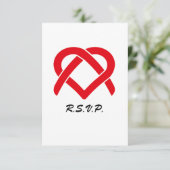 Verstrengelde harten RSVP (Staand voorkant)