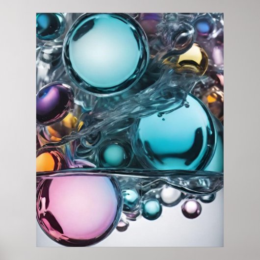 Verstrengelde reflecterende bollen poster (Voorkant)