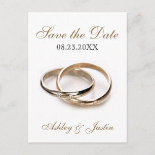 Verstrengelde ringen Save the Date Briefkaart
