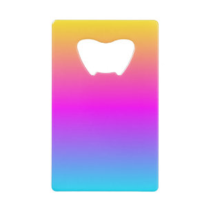 Verstromende kleuren befaamde kleurrijke hoofdzaak kredietkaart flessenopener