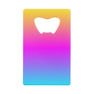 Verstromende kleuren befaamde kleurrijke hoofdzaak kredietkaart flessenopener