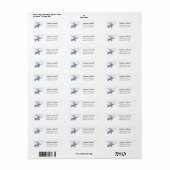 Verstrooid met Liefde Schattige Olifant Retouradre Etiket (Full Sheet)