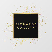 Verstrooid nepgoudconfetti Zwart/Transparant Raamsticker (Vel)