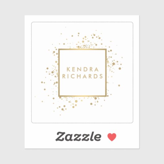 Verstrooide nepgoudconfetti sticker (Vel)