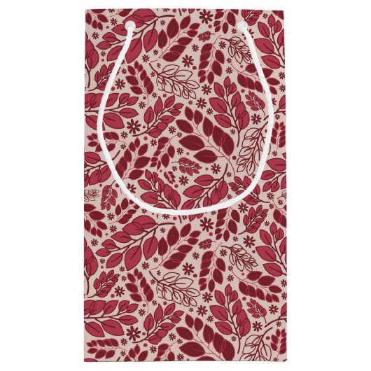 Verstrooide Rode Bladeren Cadeautas (Achterkant)