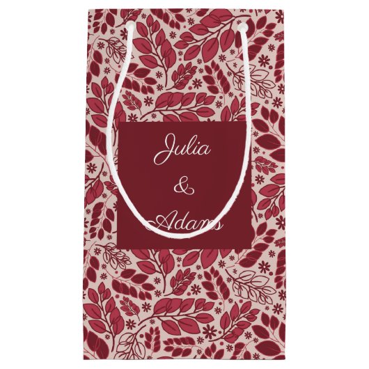 Verstrooide Rode Bladeren Cadeautas (Voorkant)