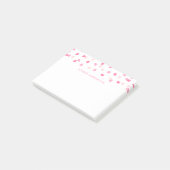 Verstrooide Roze Harten Confetti Post-it® Notes (Schuin)