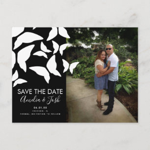 Verstrooide Vlinders Save the Date Fotokaart Briefkaart