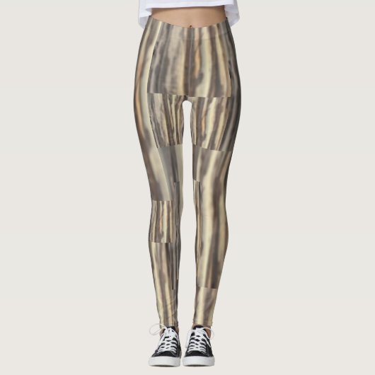 verstuikt hout leggings (Voorkant)