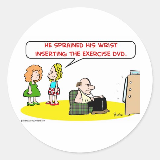 verstuikte polsoefening DVD Ronde Sticker (Voorkant)