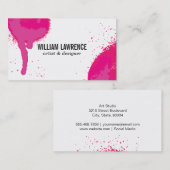 verstuiven | Expressief (heet roze) Visitekaartje (Voorkant / Achterkant)