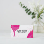 verstuiven | Expressief (heet roze) Visitekaartje (Staand voorkant)