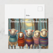 Versturen van ooi warme winterwensen briefkaart (Voorkant / Achterkant)