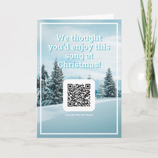 Verstuur een lied met QR-code op een kerst Kaart (Voorkant)
