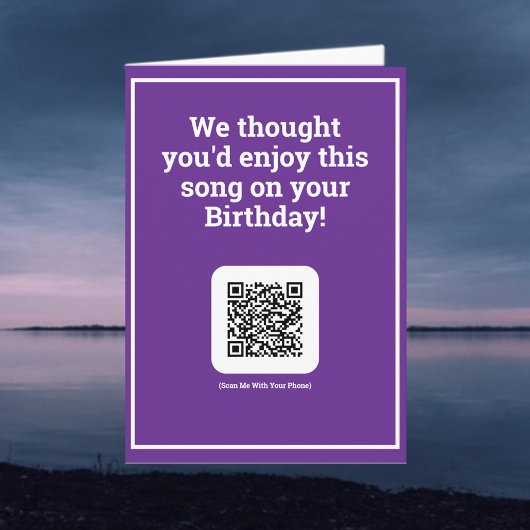 Verstuur een liedje met QR-code op een verjaardag Kaart