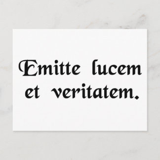 Verstuur licht en waarheid. briefkaart