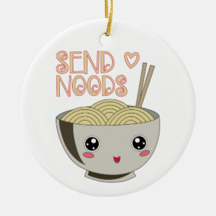 Verstuur Noods Kawaii Ramen Bowl Miso Noodle Soup Keramisch Ornament