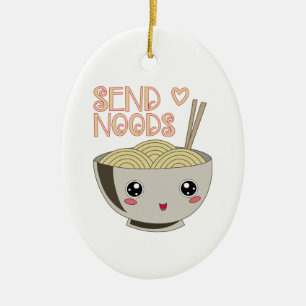 Verstuur Noods Kawaii Ramen Bowl Miso Noodle Soup Keramisch Ornament