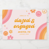 Versuft & Betrokken Roze & Sinaasappel Sparkling Wijnetiket (Enkel label)