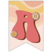 Versuft en betrokken groovy retro bachelorette ban vlaggetjes (Tweede vlag)