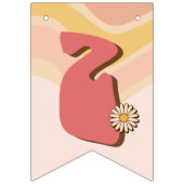 Versuft en betrokken groovy retro bachelorette ban vlaggetjes (Derde vlag)