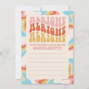 Versuft en betrokken vrijgezellenspel advieskaart