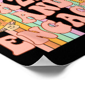 Versufte en verloofde Groovy Rainbow Team Bride Ba Poster (Hoek)