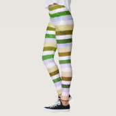 Vert 7 Bleu Stripes leggings (Gauche)