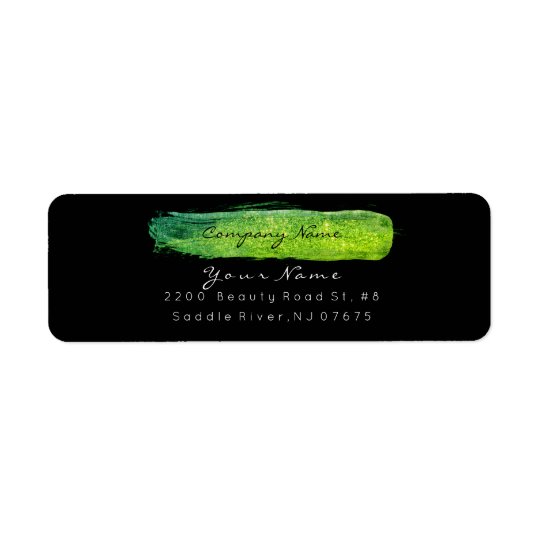 Vert adresse de retour scintillante du étiquette d’adresse retour