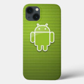 Vert Android iPhone 13 Coque (Verso)