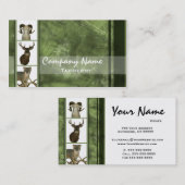 Vert animal multiple de ~ de cartes de visite (Devant / Derrière)