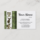 Vert animal multiple de ~ de cartes de visite (Dos)