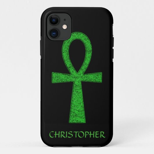 Vert Ankh iPhone 5 Coque (Dos)