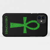 Vert Ankh iPhone 5 Coque (Dos (Horizontal))