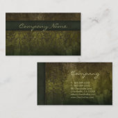 Vert antique de carte de visite de dentelle de spa (Devant / Derrière)