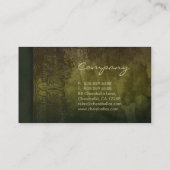 Vert antique de carte de visite de dentelle de spa (Dos)