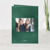 Vert aquarelle Froid Peace Carte photo de vacances (Dos)