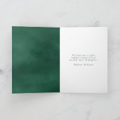 Vert aquarelle Froid Peace Carte photo de vacances (Intérieur)