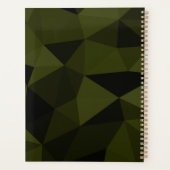 Vert armée foncé noir motif de maille géométrique (Dos)