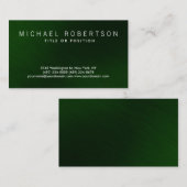Vert Arrière - plan Plain Carte de visite moderne (Devant / Derrière)