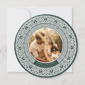 Vert arrondi + blanc blanc blanc Carte photo de va (Devant)