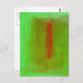 "Vert au rouge" Josef Albers Hommage Carte postale (Devant / Derrière)