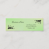 Vert avec baiser jaune Élégant Carte de visite (Devant)