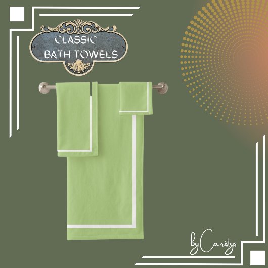 Vert avec bordure blanche