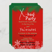 Vert avec invitation rouge (Devant / Derrière)