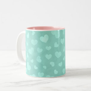 Vert avec le coeur blanc et la tasse intérieure ro