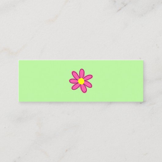 Vert avec minuscule Carte de visite rose (Dos)